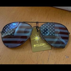 Celebrity Eyewear Unisex America Flag Design Style Glasses